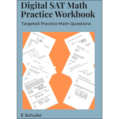 Digital SAT Math Practice PDF – 350 Realistic Questions by Topic and Level – Printable Test Prep Workbook for SAT Math 2025